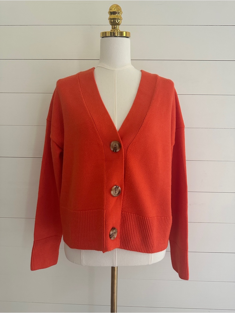 CAbi Women's V-Neck Button Front Citrus Cardigan Sweater